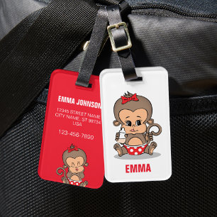 Etiqueta De Bagagem De Macaco Personalizado (Frasc