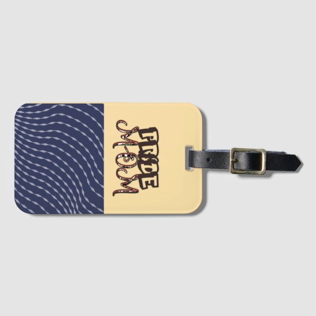 Etiqueta de Bagagem de Mama Orgulhosa (Frente Horizontal)