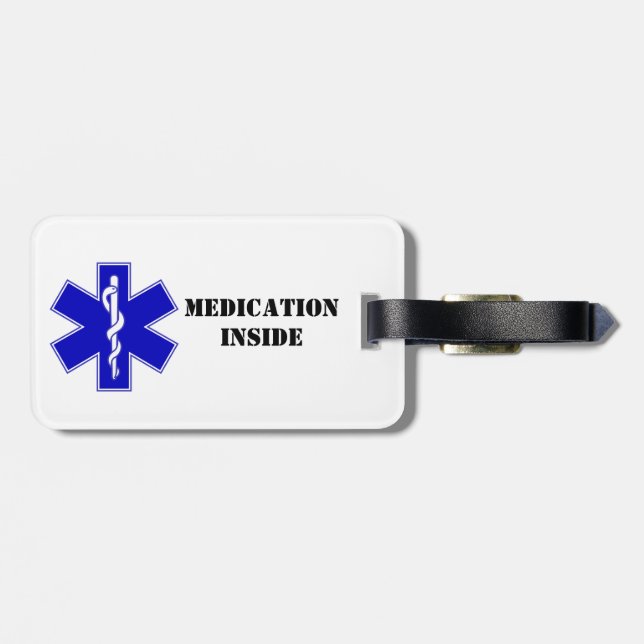 Etiqueta de Bagagem de Medicamento Horizontal da B (Traseira Horizontal)