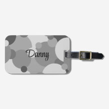 Etiqueta de bagagem de moléculas de cinza negra pe