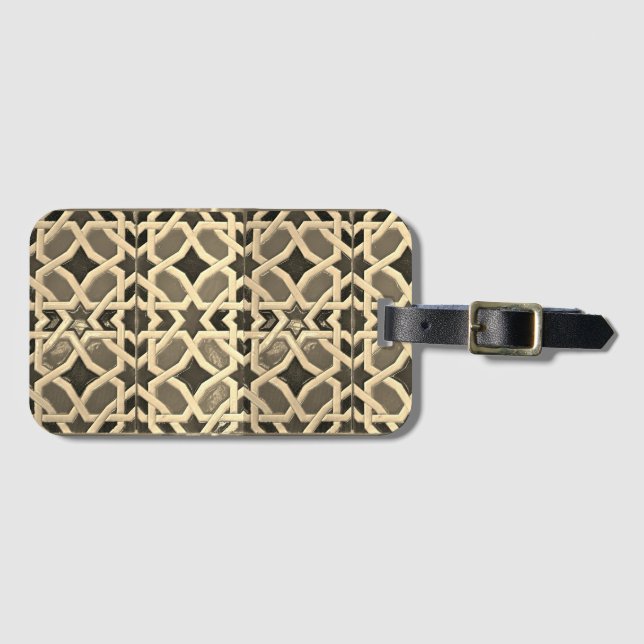 Etiqueta de Bagagem de Mosaico Mediterrânica (Frente Horizontal)