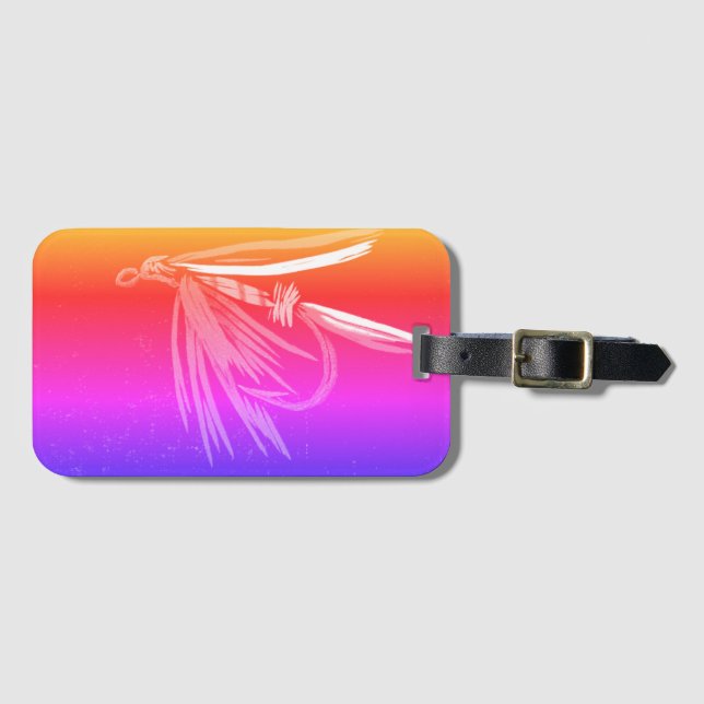 Etiqueta de bagagem de mosca úmida clássica (Frente Horizontal)