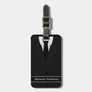 Etiqueta de bagagem de Nome de etiqueta Pinstripe
