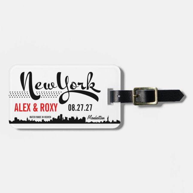 Etiqueta de Bagagem de NOVA IORQUE (Frente Horizontal)