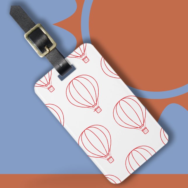 Etiqueta de Bagagem de Padrão de Balão Moderno (Hot Air Balloon Tag)