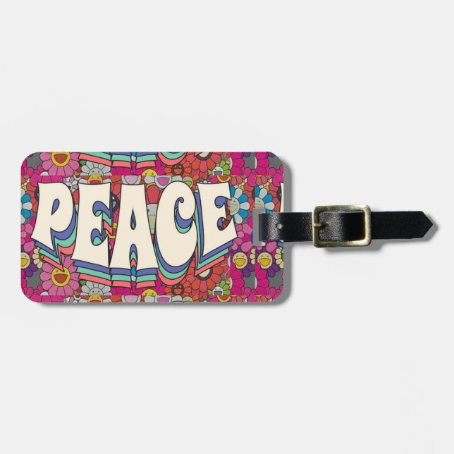 Etiqueta de bagagem de paz (Frente Horizontal)