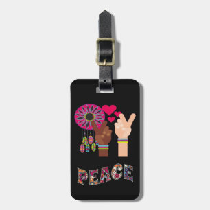Etiqueta de bagagem de paz