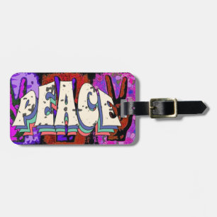 Etiqueta de bagagem de paz