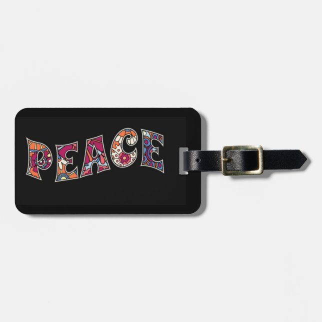 Etiqueta de bagagem de paz (Frente Horizontal)
