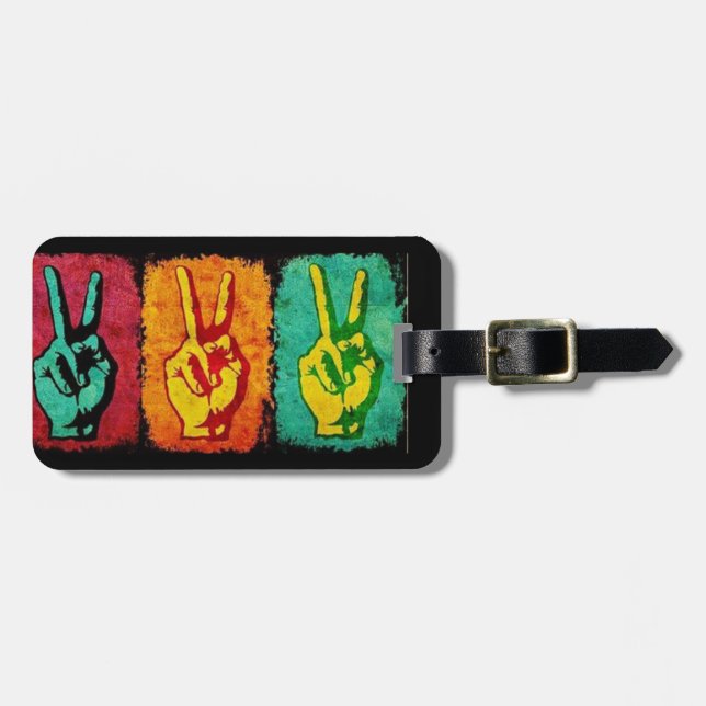 Etiqueta de bagagem de paz (Frente Horizontal)