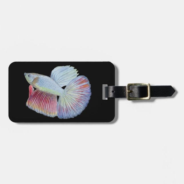 Etiqueta de Bagagem de Peixe Betta (Frente Horizontal)