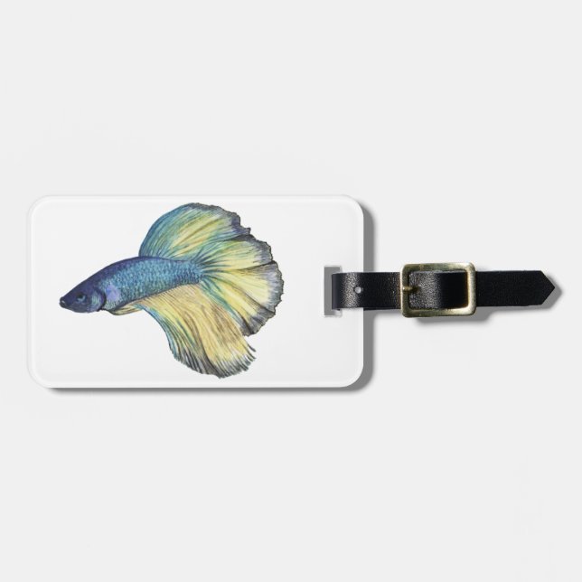 Etiqueta de Bagagem de Peixe Betta (Frente Horizontal)