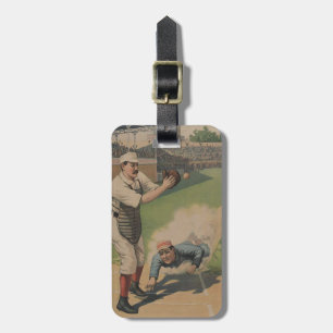 Etiqueta de bagagem de Poster de baseball