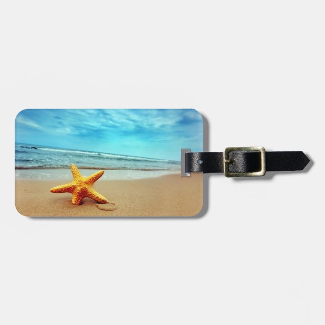 Etiqueta de Bagagem de Praia (Frente Horizontal)