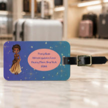 Etiqueta de bagagem de princesa africana