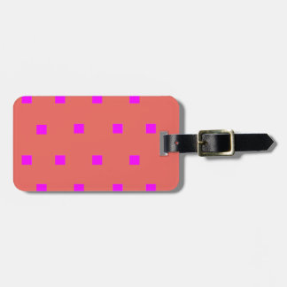 Etiqueta de bagagem de quadrados modernos rosa
