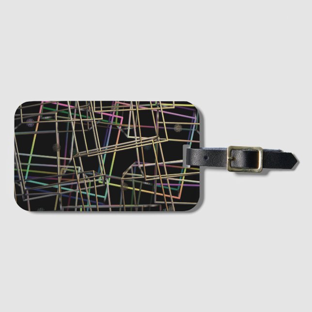 Etiqueta de bagagem de quadros metálicos fragmenta (Frente Horizontal)