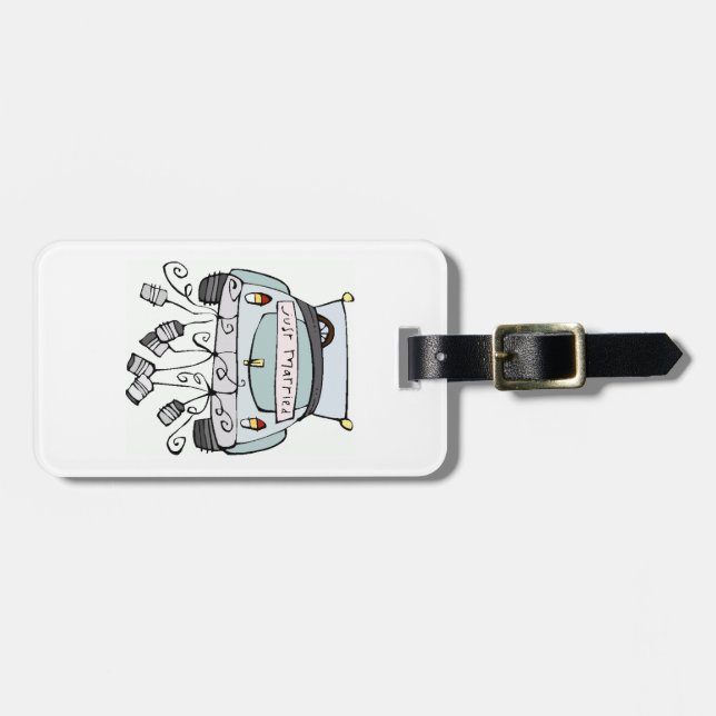 Etiqueta de bagagem de recem casados - Personalize (Frente Horizontal)