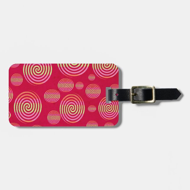 Etiqueta de Bagagem de Rochas Rosa (Frente Horizontal)