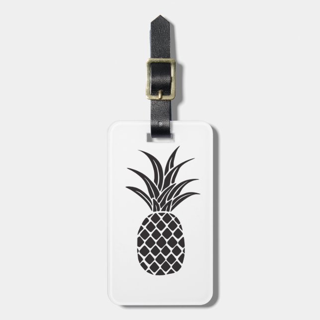 Etiqueta de Bagagem de Silhueta de Pineapple (Frente Vertical)