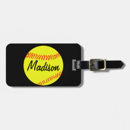 Etiqueta de Bagagem de Softball Personalizada