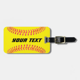Etiqueta de Bagagem de Softball Personalizada