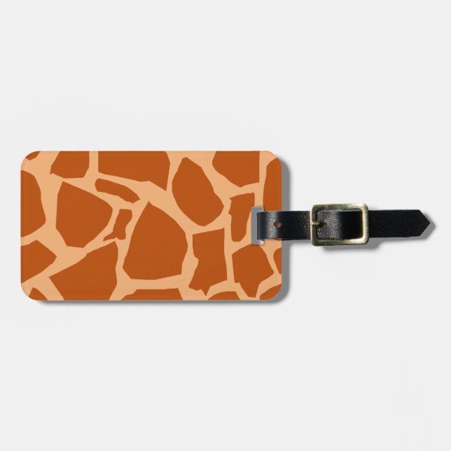 Etiqueta de Bagagem de Textura Giraffe (Frente Horizontal)