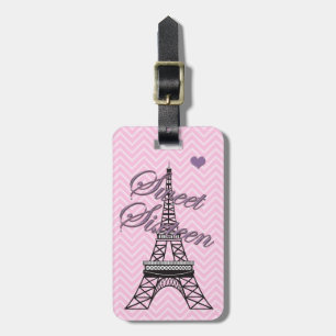Etiqueta de bagagem de torre Eiffel 16 personaliza
