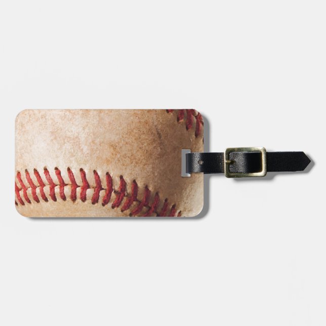Etiqueta de bagagem de Trabalho de arte de basebal (Frente Horizontal)