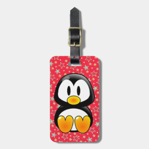 etiqueta de bagagem de tux de pinguim bebê