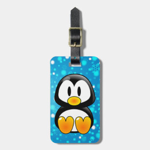 etiqueta de bagagem de tux de pinguim bebê