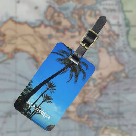 Etiqueta de bagagem de viagem de foto personalizad