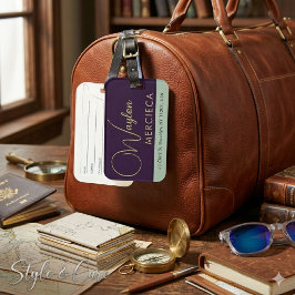 Etiqueta de Bagagem de Viagem de Luxo Personalizad