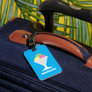 Etiqueta de bagagem de viagem infantil de sorvete 