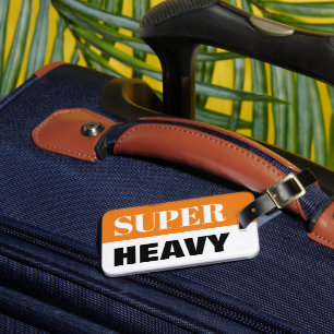 Etiqueta de bagagem de viagem mala super pesada