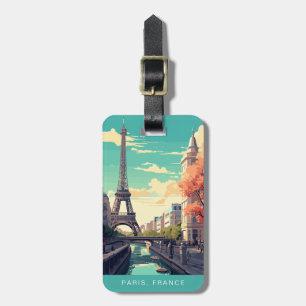 Etiqueta de bagagem de viagem Paris França