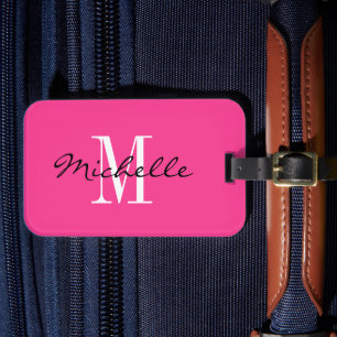 Etiqueta de bagagem de viagem personalizada com mo