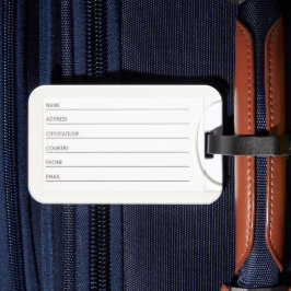 Etiqueta de Bagagem de Viagem Sonhe Grande, Comece