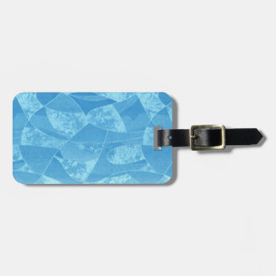 Etiqueta de Bagagem de Vidro Azul Personalizada