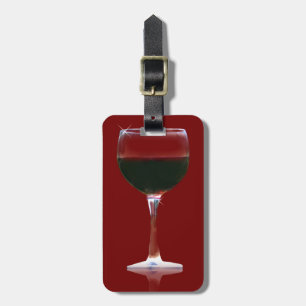 Etiqueta de Bagagem de Vinho Vermelho