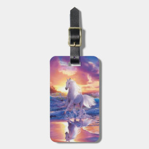 Etiqueta de Bagagem de White Stallion Personalizad