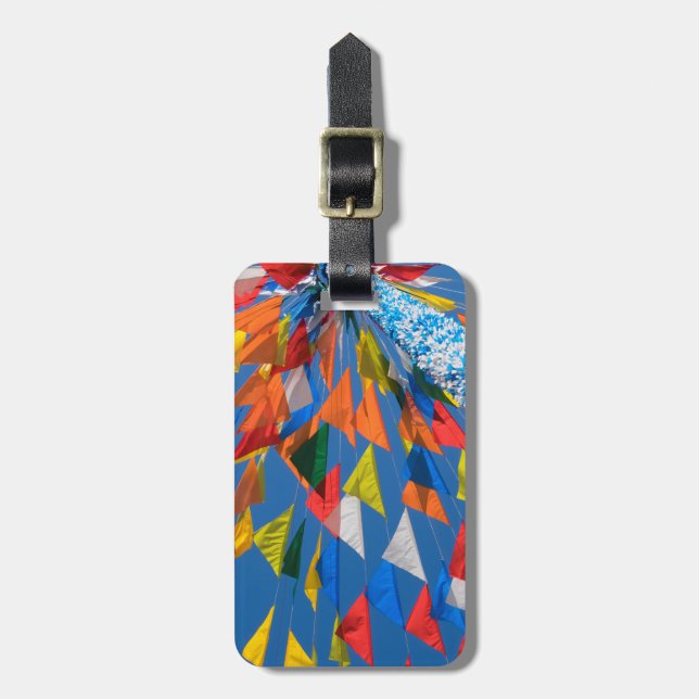 Etiqueta De Bagagem Decoração de Bandeira Triangular (Frente Vertical)