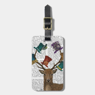 Etiqueta De Bagagem Deer do Coletor de Chapéus