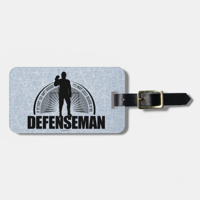 Etiqueta De Bagagem Defensor de Hockey (Frente Horizontal)