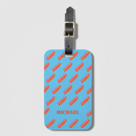 Etiqueta De Bagagem Delicioso Bacon Personalizado Divertido