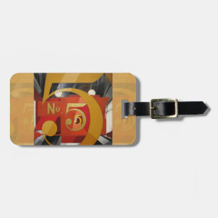 Etiqueta De Bagagem Demuth de Cubist de Arte Moderna Figura 5 em Doura