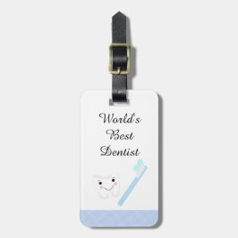 Etiqueta De Bagagem Dental Design Dente e Escova