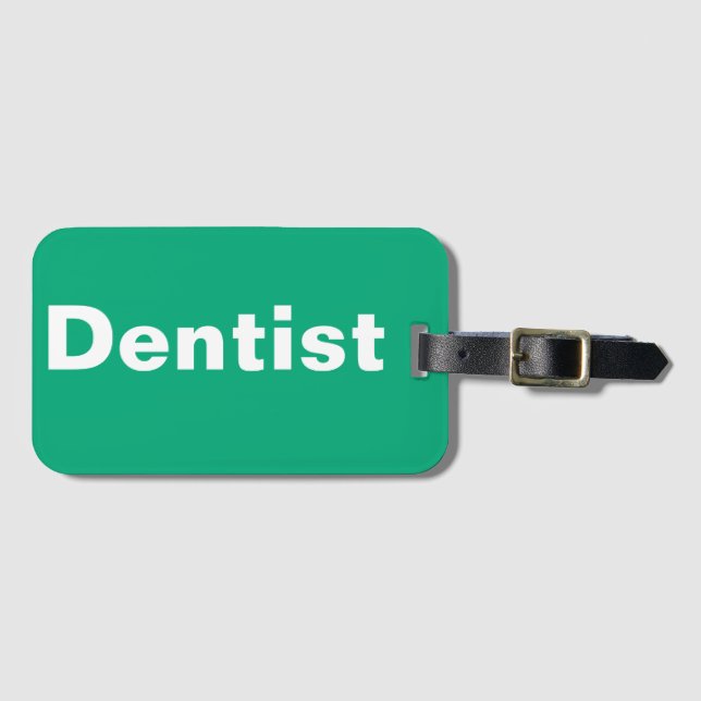Etiqueta de Bagagem Dentista (Frente Horizontal)