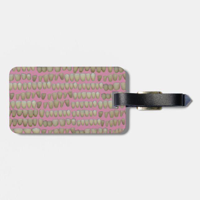 ETIQUETA DE BAGAGEM DENTISTA DENTISTA ORTODÔNICA ROTTEN DENTISMO BOCA (Traseira Horizontal)