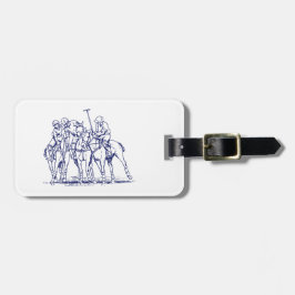 Etiqueta De Bagagem Desenho Estilizado Vintage de Partida de Polo #1 A